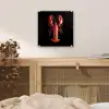 Kreeft - Glossier Rood - Zwart plexiglas 5mm klein -sfeer4