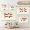 Don't lose your fire - Rood - Wit - Minimalistisch Wandkleed katoen klein -tsfeer8_DE