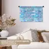 Blauw - Glans - Muur Wandkleed katoen klein 269 -tsfeer1_DE