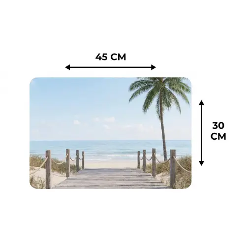 Palmbomen - Pad - Horizon Placemat vinyl groot -specs