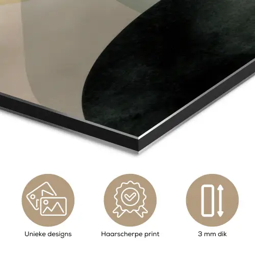 Vlakken - Abstract - Beige - Cirkels aluminium wit klein -closeup_NL