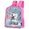 IJsbeer - Kroon - Winter Kinderrugzak - Roze middel -schuin