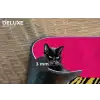 Kat - Baas - Roze - Tijgerprint Placemat vinyl groot -closeup