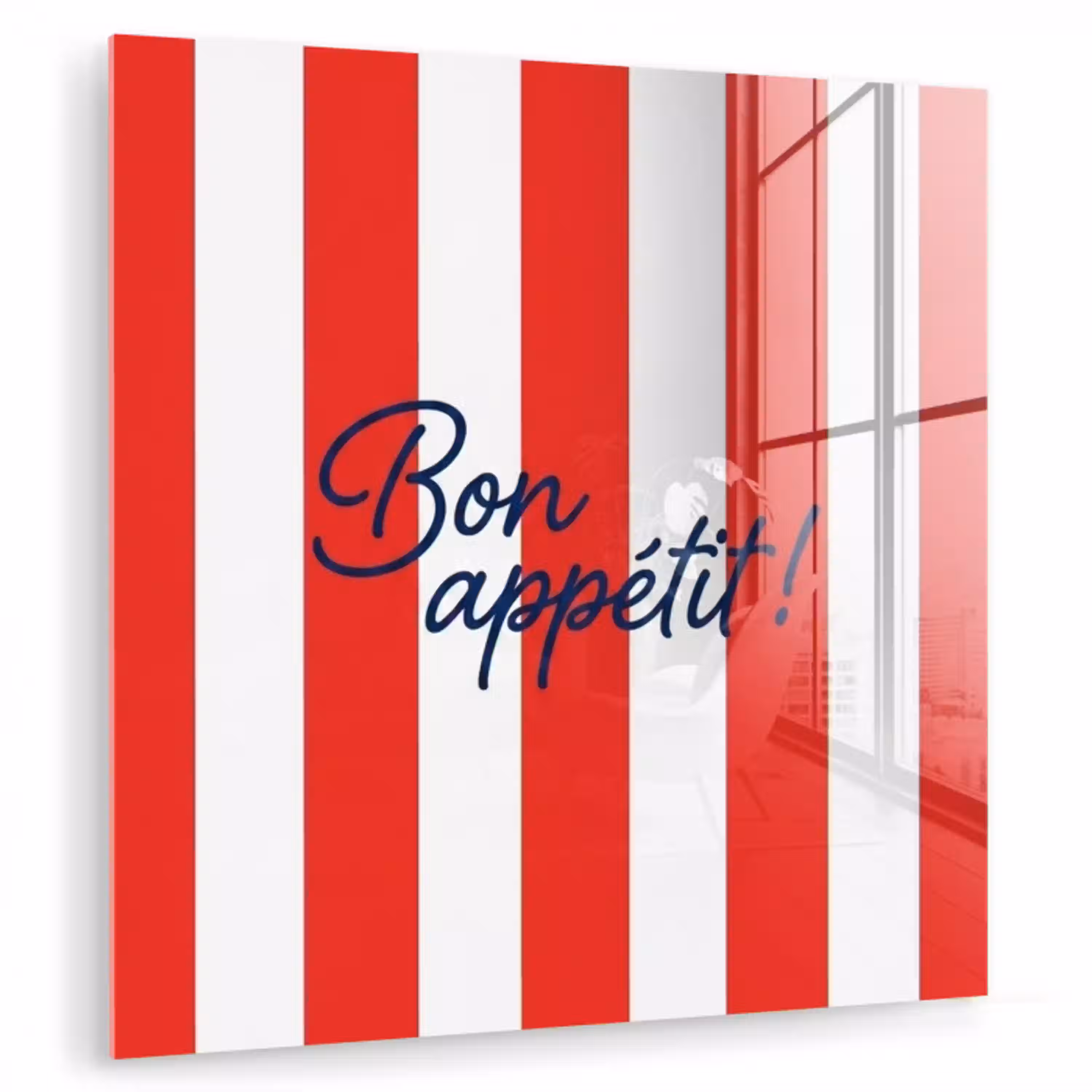 Eten - Spreuk - Keuken - Grafisch - Rood-Wit plexiglas 5mm klein -zzzproduct_nieuw
