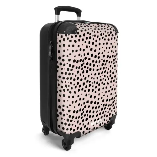 Dalmatiërpatroon op zachtroze NBS - Handbagage koffer - Kinderen Unisex middel -productfoto_3d
