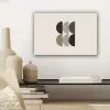Halve cirkels - Aardetinten - Grafisch canvas 2cm klein -sfeer6