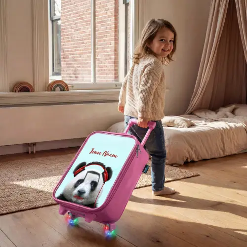 Kees de Panda Kinderkoffer - Roze klein -sfeer1