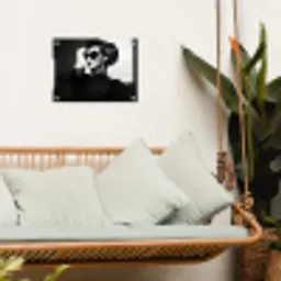 Vrouw - Zwart - Hart tuinposter los doek klein -sfeer7