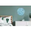 Water - Blauw - bubbels Wandcirkel aluminium klein -slaapkamer