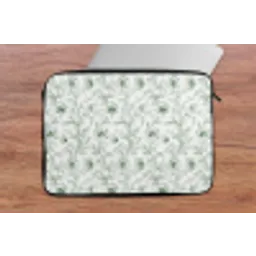 Bloemen - Getekend - Groen laptophoes neopreen klein 279 -tafel