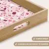 Terrazzo - Patroon - Roze Dienblad Rechthoek middel 911 -USP_HandgreepNL