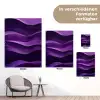 Golven - Abstract - Paars tuinposter los doek klein -Xsfeer9_DE