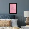 Tekstwolkje - BLAH BLAH BLAH - Roze fotolijst zwart zonder passe partout klein -sfeer3