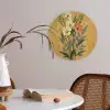 Bladeren - Boeket - Bloemen - Geel Akoestische PET Vilt - Rond klein -sfeer3
