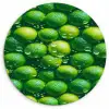 Limoenen - Druppels - Groen Wandcirkel plexiglas klein 852 -3d