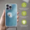 Paardenbloem - Wind - Blauw Hoesje iPhone 16 Pro Max met koord klein -sfeer2_NL