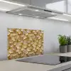 Ginkgo - Bladeren - Goud keuken achterwand spatscherm klein 900 -3d_schuin