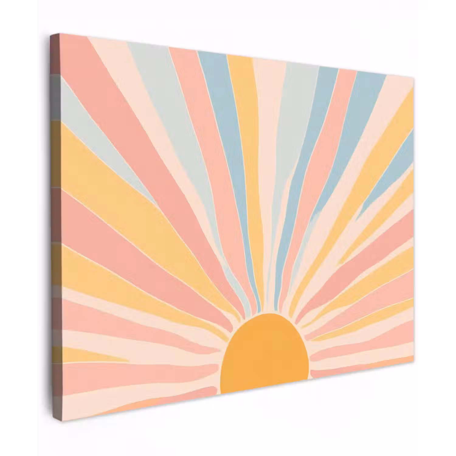 Leinwandbild - Illustration - Sonne - Pastellfarben