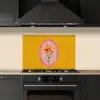 Lelie - Oranje - Lijst - Ovaal keuken achterwand spatscherm klein -sfeer1