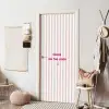 Focus on the good - Strepen - Roze - Smiley deurposter klein -sfeer6