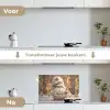 Kerst - Gnome - Bord - Kleurrijk keuken achterwand spatscherm klein -voor_na_NL