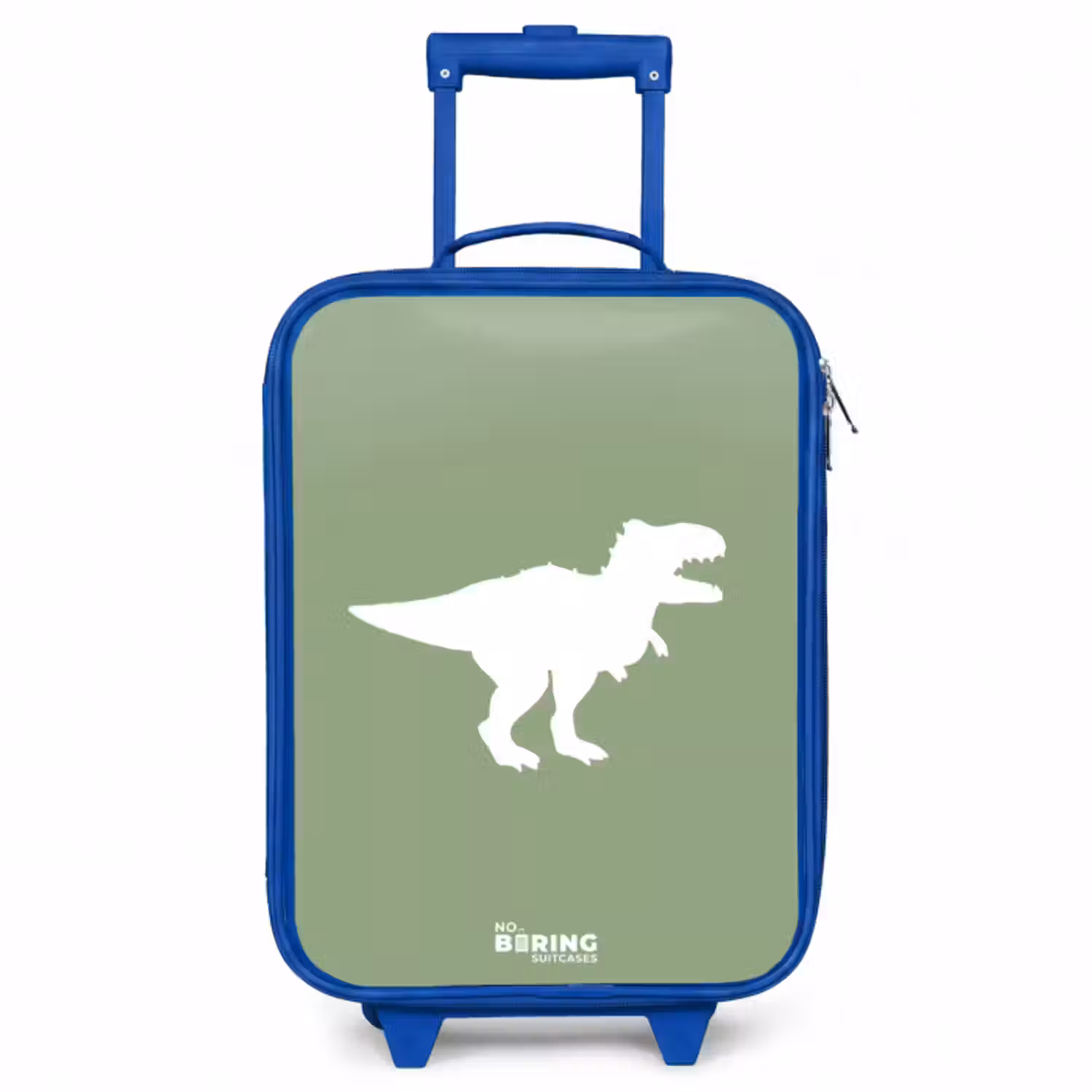 Kinderkoffer - Blauw - Groen met T-rex dino