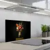 Exotisch - Boeket - Vaas - Goud keuken achterwand spatscherm klein -3d_schuin