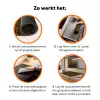 Bruin - Vlekken - Graniet Inductie beschermer vinyl 3mm klein 276 -zzzzzzz-td-werking