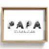 Papa - Buchstaben-Collage Dienblad Rechthoek middel -z3d_shopping
