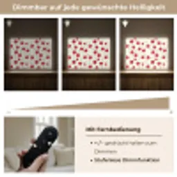 Kersen - Minimalistisch - Rood Light Box met batterij (Wandlamp) middel 907 -USP_dimbaarDE