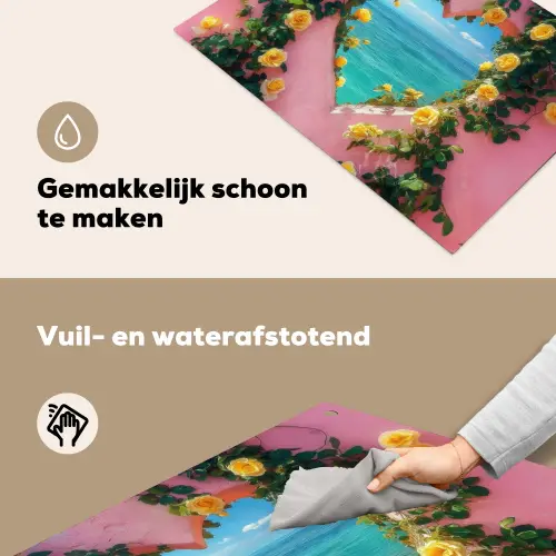 Hart - Zee - Muur Inductie beschemer met haakjes klein -ky-schoon-nl