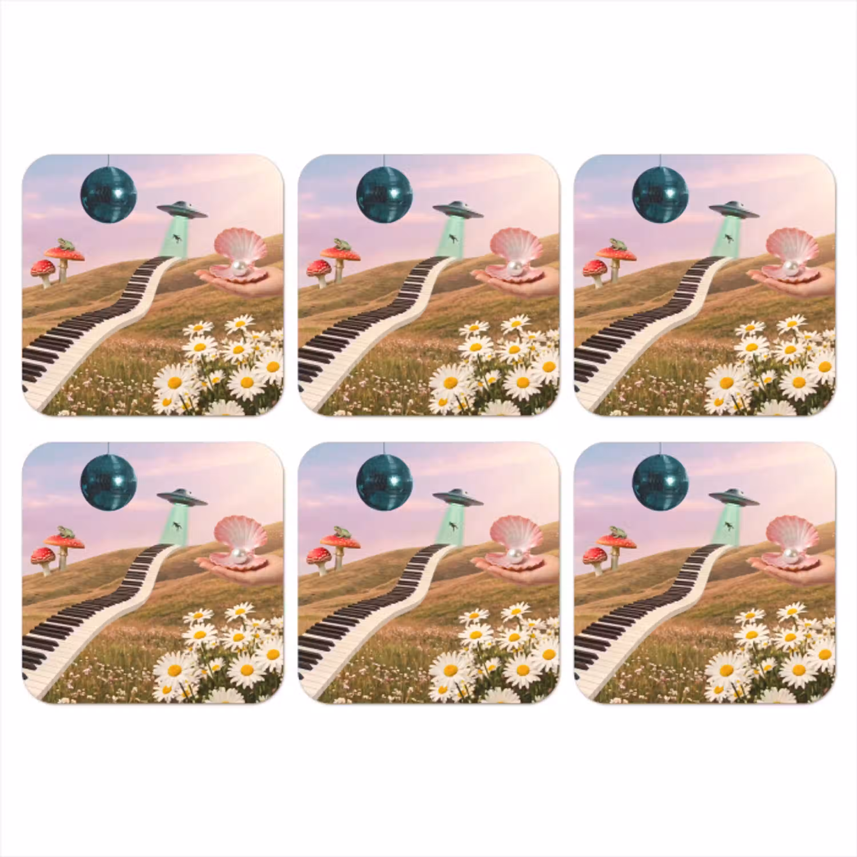 Vis - Natuur - Abstract onderzetter kurk middel -3d