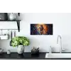 Astronaut - Neon - Oranje - Ruimte Muursticker klein -keuken