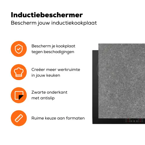 Grind en Grijs Inductie beschermer vinyl 3mm klein -zzzzzzz-td-ups
