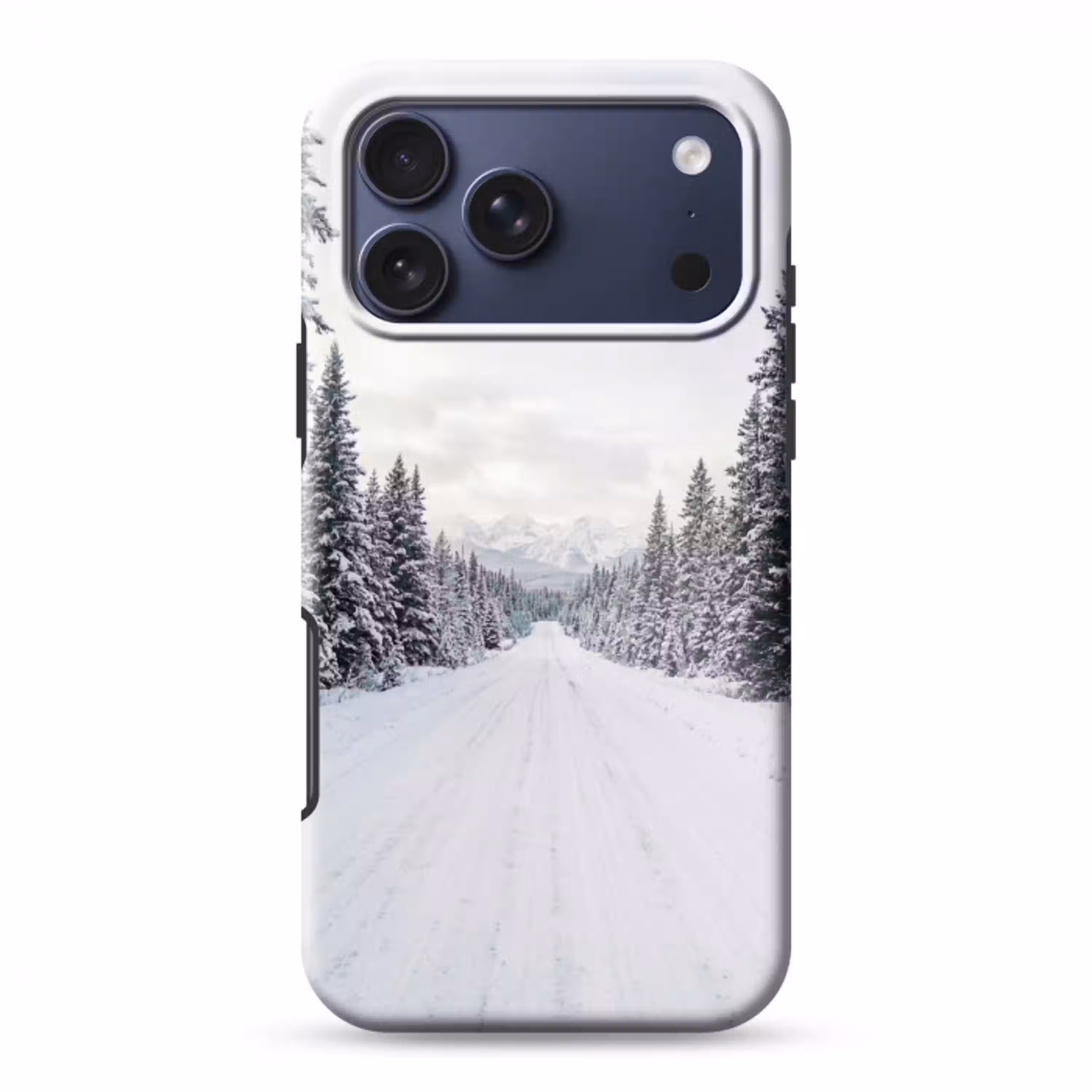 Weg - Sneeuw - Naaldbos - Winter - Avontuurlijk Toughcase MagSafe Apple iPhone 17 Pro Max klein -3d