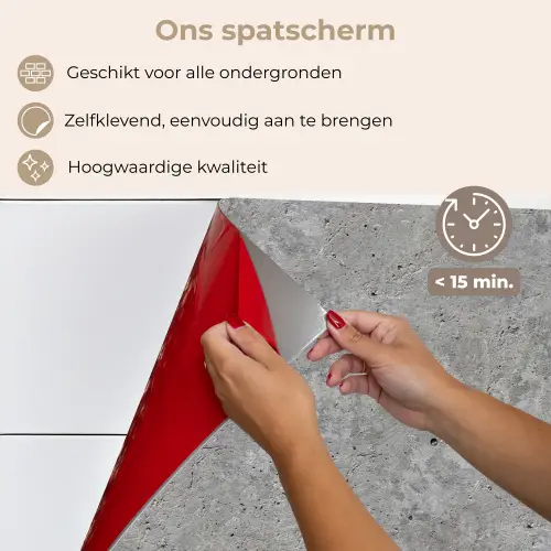 Patroon - Cement - Beton keuken achterwand spatscherm klein 900 -spatscherm_NL