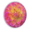 Roze - Dahlia - Kleurrijk Akoestische PET Vilt - Rond klein -3d