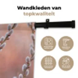 Groenling - Katjes - Lente - Natuur - Zacht Wandkleed katoen klein -sfeer2
