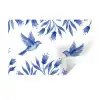 Modern - Vogels - Delfts - Blauw Muursticker klein -3d