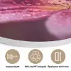 Roze - lelie - Dauwdruppels Akoestische PET Vilt - Rond klein -closeup_FR