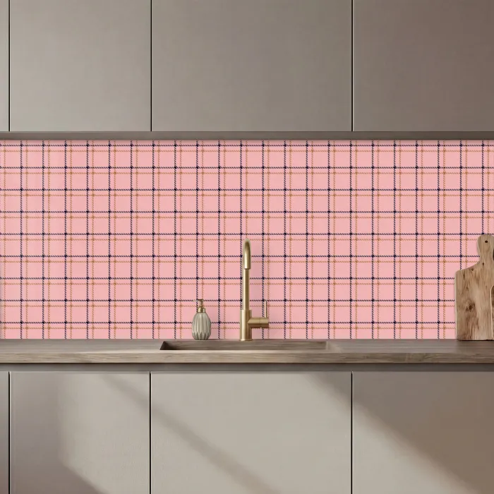 Plaid - Patroon - Gestreept - Roze keuken achterwand 2 middel 871 zz_3dshopping