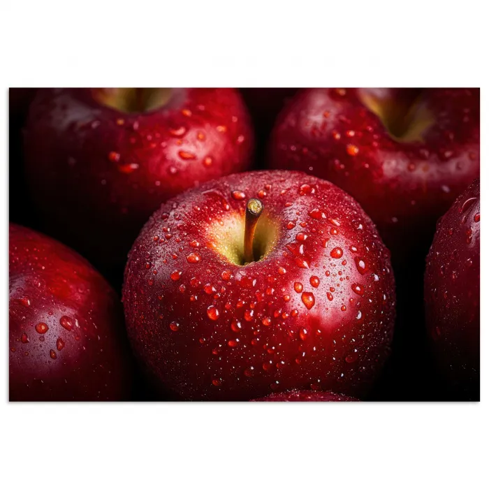 Rood - Appels - Fruit poster papier klein -3d