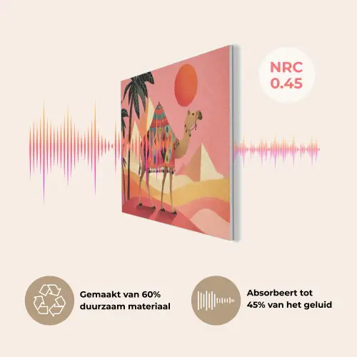 Kameel - Pyramides - Rode zon PET vilt klein -USP_NL
