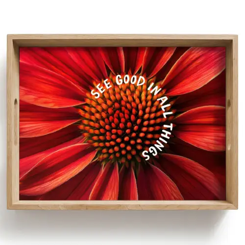 Close up - Bloem - Quote - Rood Dienblad Rechthoek middel -z3d_shopping