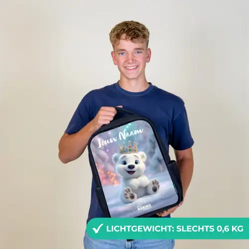 Ijsbeer - Kroon - Winter Rugzak - Zwart middel -sfeer7_NL