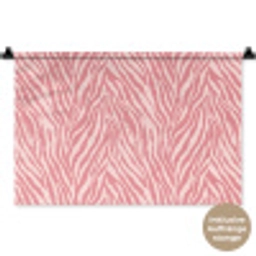 Zebra - Print - Roze Wandkleed katoen klein 269 -t3d_DE