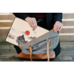 Oosters - Kraanvogels - Landschap laptophoes neopreen klein -tas