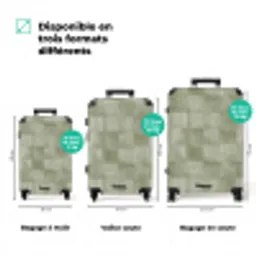 Vlakken - Rustiek - Groen NBS - Handbagage koffer - Volwassenen Unisex middel zzzzzzVergelijking_3FR