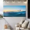 Luchtballonnen - Bergen - Zonsopgang - Landschap Tuinposter op houten frame 2 cm dik xxl -sfeer1