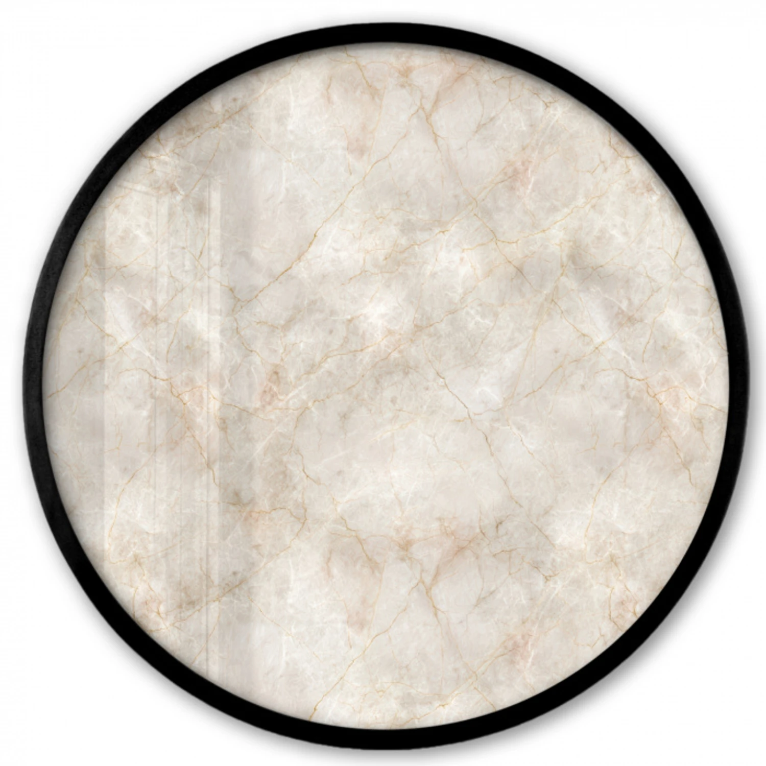 Lichtbeige - Goudbruine Nerven - Marmer Fotolijst rond zonder passe partout klein 856 -3d